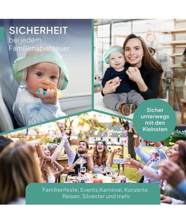 Senner Kidspro Flex | High-Quality Kids Earmuffs for Toddlers | Flexible Hearing Protection for Everyday Life Parties & Sports | Turquoise Noise-Cancelling Headphones - Buy Online on GoSupps.com
