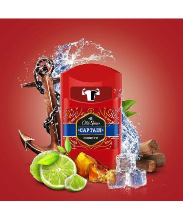 Old Spice Captain Stick Deodorant 50 ml / 1.7 Oz - Pack of 6 - Buy Online on GoSupps.com