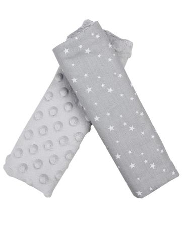 TupTam Children's Car Seat Belt Protector 2-Pack - Small Stars/Gray | Best International Shipping - Buy Online on GoSupps.com