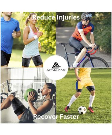 Thigh Compression Support Sleeve - Adjustable Non-Slip Strap for Hamstring & Quadricep Recovery - Breathable - 2 Pack - Men & Women - International Shipping - Buy Online on GoSupps.com