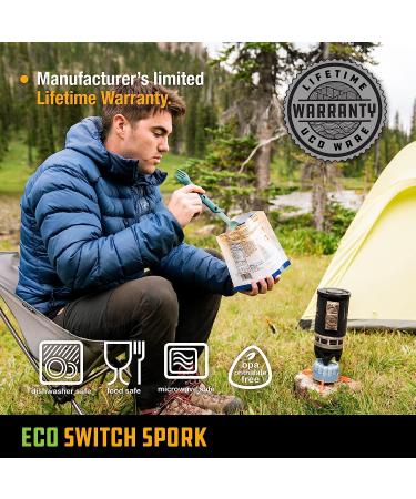 UCO Recycled ECO Switch Spork 2-Piece Camping Utensil Set - Midnight - Buy Online on GoSupps.com