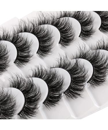 ALICROWN 6D Faux Mink Lashes - 7 Pairs Fluffy & Wispy 17mm Natural False Eyelashes - Buy Online on GoSupps.com