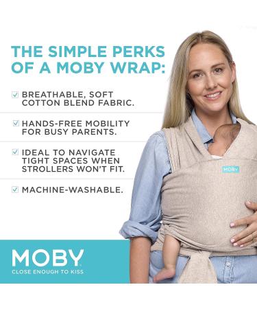 Moby Wrap Evolution Baby Carrier | #1 Baby Wrap for Newborns & Infants | Keeps Baby Safe & Secure | Adjustable for All Body Types | Almond - Buy Online on GoSupps.com