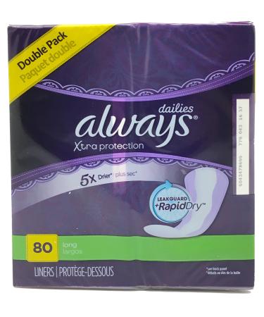 Always Liners 80 Ct Long