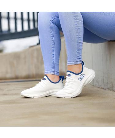 FOCO Buffalo Bills NFL Women's Midsole White Sneakers - Officially Licensed Team Footwear - Buy Online on GoSupps.com