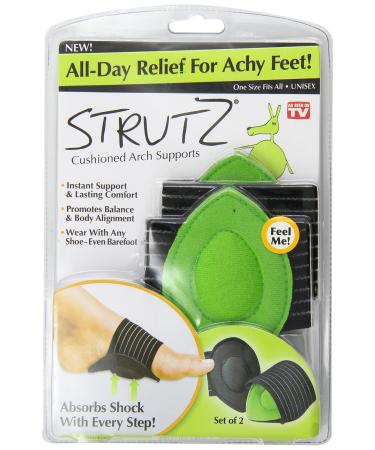Ontel Strutz Cushioned Arch Supports, Green, 2 Count