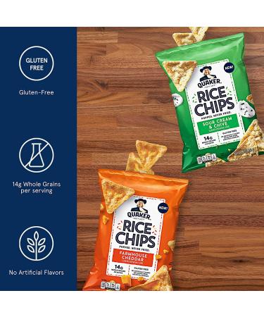 Quaker Rice Chips Sour Cream & Chive 5.5 Oz - Delicious Snack Option - Buy Online on GoSupps.com