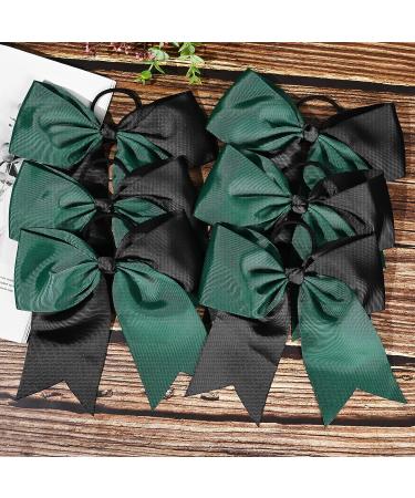 12 PCS Large Black Green Cheer Bows - Hair Accessories for Cheerleaders & Sports Competitions - Buy Online on GoSupps.com