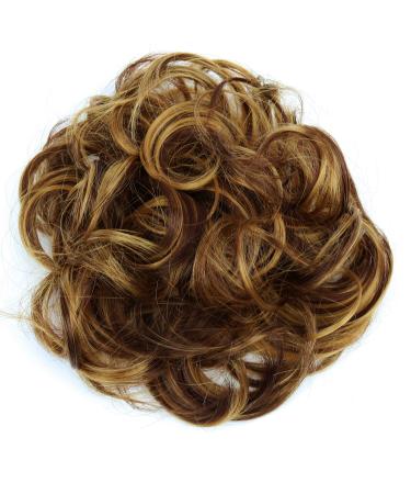 CAISHA by PRETTYSHOP Messy Scrunchie Bun Voluminous Wavy Hairpiece Heat-resistant Synthetic Fibres Brown Mix G31A brown mix #30H26 G31A