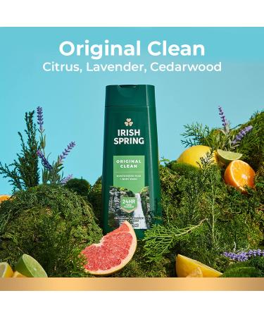 Irish Spring Men's Original Clean Body Wash 4 Pack - 20 Oz Bottle | Biodegradable Ingredients | 24-Hour Freshness - Buy Online on GoSupps.com