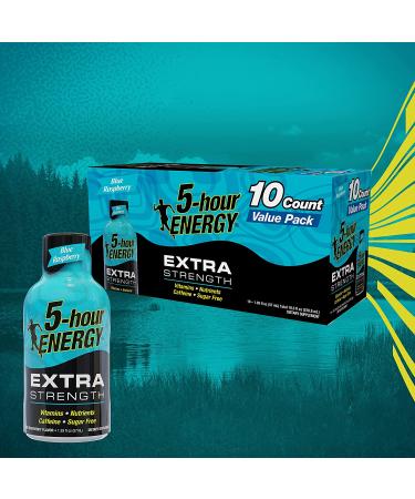 5-Hour ENERGY Shots Extra Strength Blue Raspberry Flavor - 30 Count - Buy Online on GoSupps.com