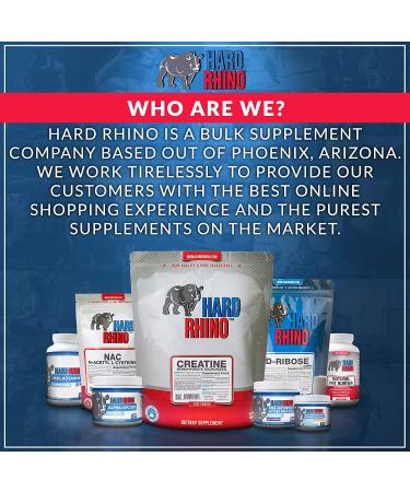 Hard Rhino L-Lysine Powder 1kg (2.2 lbs) Unflavored - Lab-Tested with Scoop | High-Quality Supplement - Buy Online on GoSupps.com