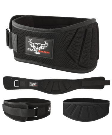 Beast rage weight lifting belt automatic locking neoprene lumbar support double padded fitness belt gym training for men and women curved grabb