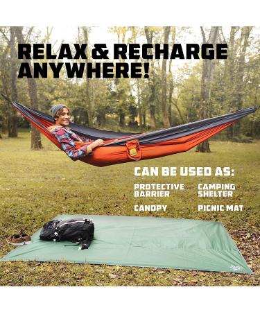 Wise Owl Outfitters Waterproof Camping Tarp - Medium Gray - Includes Tent Stakes and Carry Bag - Ideal Camping Gear Must-Have - Buy Online on GoSupps.com