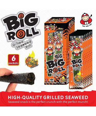 Tao Kae Noi Crispy Seaweed Snack Roll | Tom Yum Goong Thai Nori Chips | Healthy 3g Sheets for Kids & Adults | 6 Pack - Buy Online on GoSupps.com