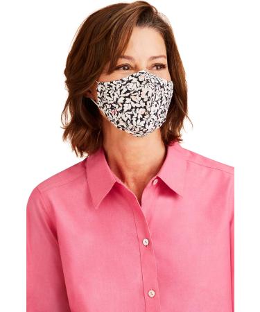Foxcroft Womens 3D Advanced Filtration Face Mask Vines Print One Size One Size