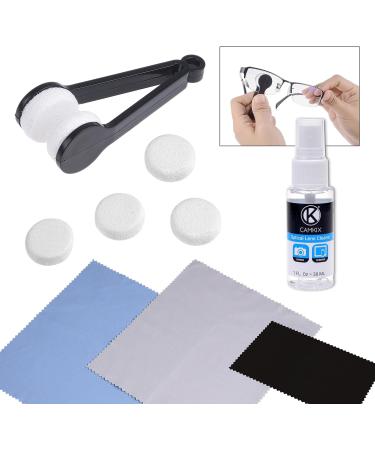11-Piece Eyeglass/Sunglass Cleaning Kit - Lens Cleaner Tool with Spare Pads, Spray Bottle, Microfiber Cloths - Quick, Safe & Easy - Immaculate Results - Buy Online on GoSupps.com