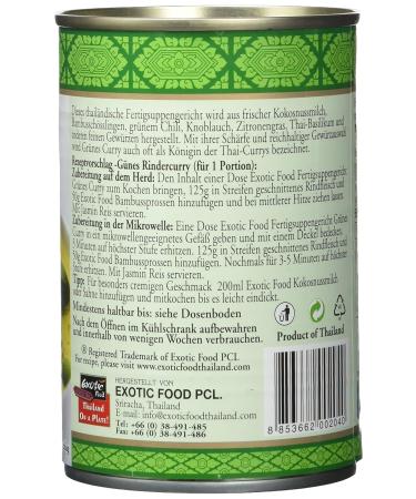Buy Exotic Green Curry Sauce Fix+Fertig - Pack of 6 Cans (410g) | International Shipping Available - Buy Online on GoSupps.com
