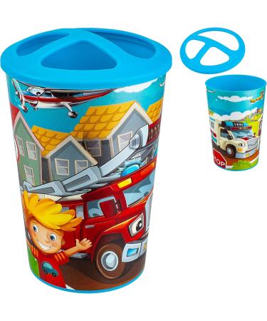 Children's Toothbrush Holder Cup - Vehicle & Fire Brigade Design for Kids - Durable and Fun Toothbrush Storage - Aller-meine.de - Buy Online on GoSupps.com