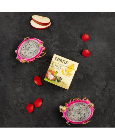 Curtis Green Tea Premier Chinese Green Tea Blended with Exotic Fruits 20 Individual Mesh Pyramids WHITE BOUNTEA - Buy Online on GoSupps.com