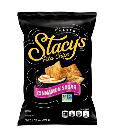 Stacy's Cinnamon Sugar Flavored Pita Chips, 7.33 Ounce (Pack of 12) Cinnamon Sugar 7.3 Ounce (Pack of 12)