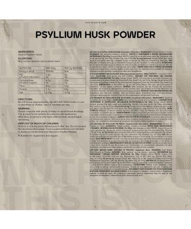 Bulk Pure Psyllium Husk Powder High in Fibre 1 kg Packaging May Vary 1kg - Buy Online on GoSupps.com
