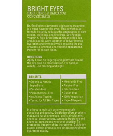 Bright Eyes Dark Circle Concentrate - Brightening Eye Cream with Soy Peptide, Rice Bran Extract & Arnica | Reduce Darkness, Puffiness & Fine Lines for Youthful Glow - 0.5 fl. oz - Buy Online on GoSupps.com
