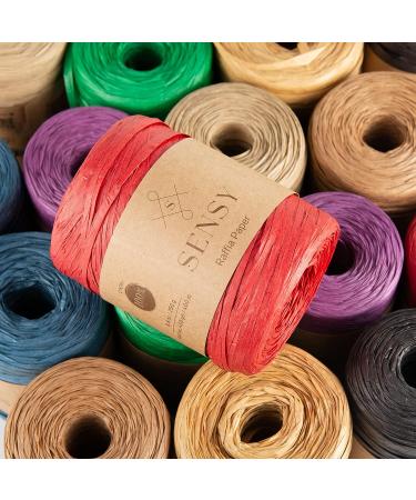 Sensy Premium 438 Yards Raffia Paper Ribbon in Latte Color - Eco-Friendly Crafting Supplies - Buy Online on GoSupps.com