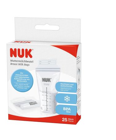 NUK Breast Milk Bags - 25 Sterilized Leak-Proof BPA-Free (180ml Each) - Ideal for International Shipping - Buy Online on GoSupps.com