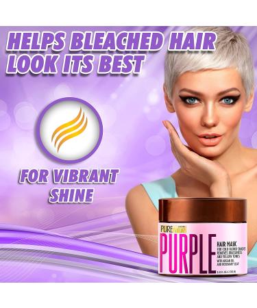 Purple Hair Mask for Bleached and Blonde Hair - Deep Conditioning Treatment to Remove Yellow Highlights and Repair Dry, Damaged Hair - Hydrating Color Protection for Women - Buy Online on GoSupps.com