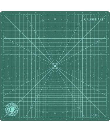 Calibre Art 14x14 Rotating Self Healing Cutting Mat with Grid - Ideal for Quilting & Art Projects - Green - Buy Online on GoSupps.com