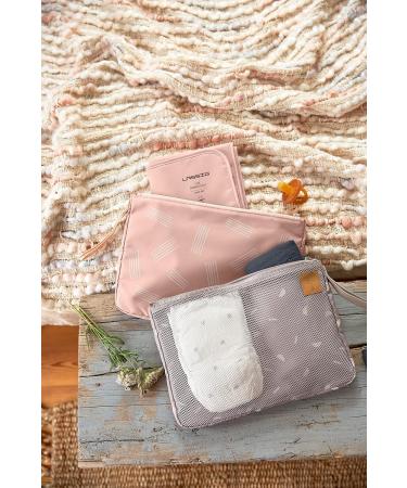 L SSIG Baby Diaper Bag with Changing Mat - Soft Stripes Rose Pink | Stylish & Practical Organizer for On-The-Go Parents - Buy Online on GoSupps.com