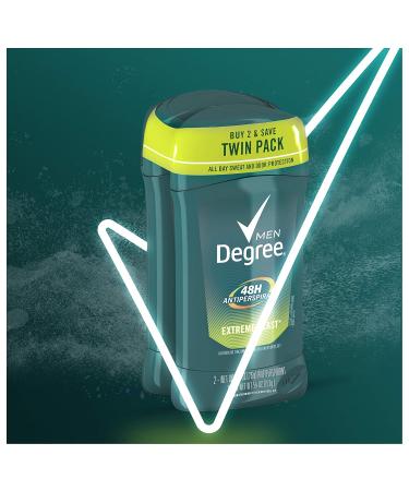 Degree Men Original Antiperspirant Deodorant 48-Hour Odor Protection Extreme Blast Mens Deodorant Stick 2.7 oz 2 Count (Pack of 2) 2.7 Ounce (Pack of 4) - Buy Online on GoSupps.com