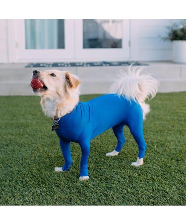 Shed Defender Body Suit for Dogs - Original Anti-Shedding Shirt & Recovery Jumpsuit | Calming Dog Onesie Car Seat Cover E-Collar | XS Royal Blue (5-8kg) - Buy Online on GoSupps.com