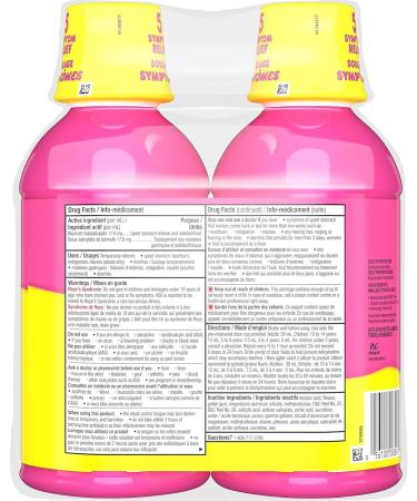 Pepto Bismol Liquid Upset Stomach Relief Diarrhea Relief Heartburn Nausea Indigestion Upset Stomach Original Flavor Pack of 2 480mL each Original 480 ml (Pack of 2) - Buy Online on GoSupps.com