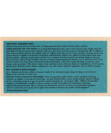 Seggiano Organic Arborio Risotto Rice 500g - Premium Italian Rice for Perfect Risotto - Buy Online on GoSupps.com
