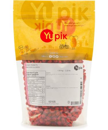 Yupik Sugar Peanuts 1 kg Kosher Vegan Peanuts in Sugar Coating Red Candy Shell Crunchy Nuts Sweet Snacks Perfect for Parties & Game Nights 1 kg (Pack of 1) - Buy Online on GoSupps.com