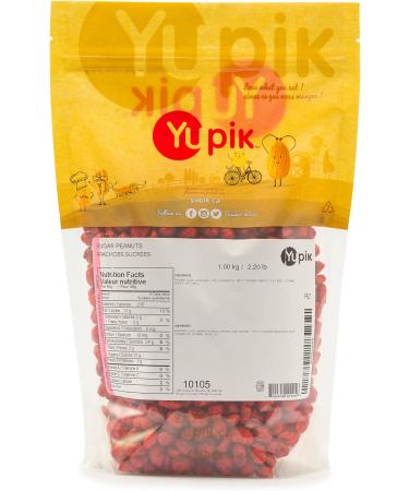 Yupik Sugar Peanuts 1 kg 6 Count Kosher Vegan Peanuts in Sugar Coating Red Candy Shell Crunchy Nuts Sweet Snacks Perfect for Parties & Game Nights 6 kg - Buy Online on GoSupps.com