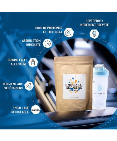 Nutripure | PeptoPro Casein Hydrolyzate | 80% Protein 34% EAA & 16% BCAA | Anabolic Drink for Workout | Mass Gain | Energy & Anti Muscle Catabolism Long Effort & Bodybuilding - Buy Online on GoSupps.com