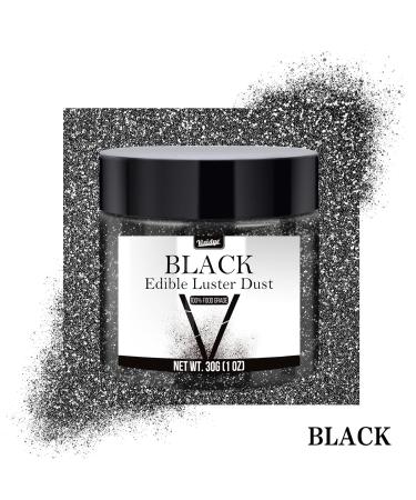 Edible Glitter Powder - 30g Black Metallic Food Coloring for Drinks Cakes & Cocktails | Edible Glitter Dust for Creative Baking - Buy Online on GoSupps.com