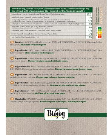  Biojoy Biojoy Organic Dried Jackfruit (500g) Jackfruit Pieces Sulfur-Free - Buy Online on GoSupps.com