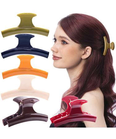 RC ROCHE 6 Pieces Hair Clip Hair Clip Non-Slip Butterfly Firm Grip Medium Classic Multi-Colored