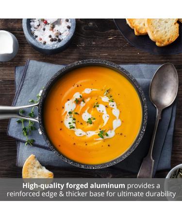 MasterPRO - Vital Forged Aluminum 1.2 Quart Saucepan - Durable Quick Heating Pan with Stainless Steel Handle - Durable Cookware for All Stove Types - Dishwasher Safe - Buy Online on GoSupps.com