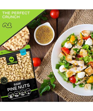 Fresh Raw Pine Nuts Pignolias - Unsalted Shelled Superior Quality (16oz) - Healthy Protein Snack, Keto Friendly, Vegan & Kosher - 1lb Pack - Buy Online on GoSupps.com