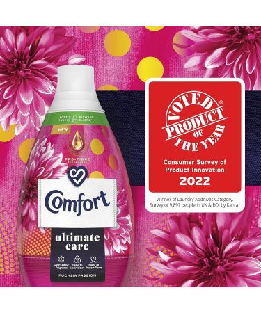 Comfort Ultimate Care Fuchsia Passion Fabric Conditioner - 6x 870ml (348 washes) | 100% Recycled Plastic | Complete Clothes Protection - Buy Online on GoSupps.com