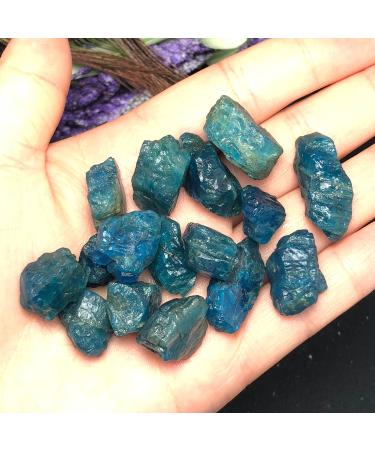 Natural Crystal 8 pcs Natural Raw Blue Apatite Rough Stones Crystal Minerals Gemstone Specimen ERBDRGAZ 8 pieces
