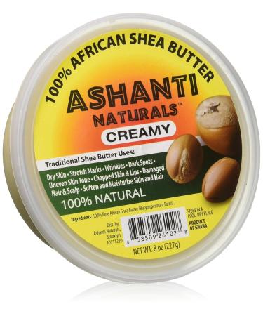 Ashanti Naturals Bundle - White Creamy Shea Butter 8 ounce | Shea Butter Souffle 8 ounce (Pink Kisses) - Buy Online on GoSupps.com