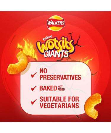 Walkers Wotsits Giants Sweet & Spicy Snacks Crisps 130 g - Buy Online on GoSupps.com