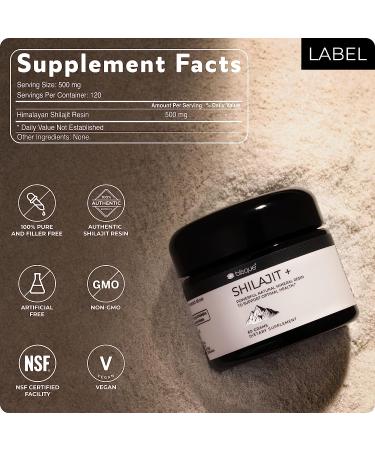 Blisque Pure Himalayan Shilajit Resin Supplement - Natural & Organic Detox Cleanse | Immune Support, Brain Booster & Energy | Fulvic Acid & Trace Minerals - 60g - Buy Online on GoSupps.com