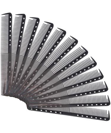 8 Packs Fine Cutting Comb Carbon Hairdressing Comb Heat Resistant Barber Comb for Most Hair Types 8 Packs